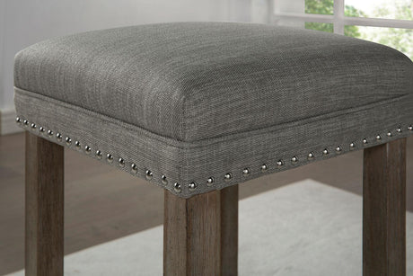 Caerleon Wire-Brushed Gray/Gray 3 Pc. Counter Ht. Dining Set by Furniture of America at Eve Furniture