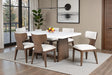 Caerwys Brown 7-Piece Dining Room Set by Furniture of America at Eve Furniture
