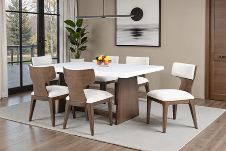 Caerwys Brown 7-Piece Dining Room Set by Furniture of America at Eve Furniture