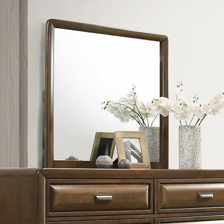 Caerwys Brown/Light Gray 5-Piece Queen Bedroom Set by Furniture of America at Eve Furniture