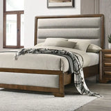 Caerwys Brown/Light Gray 4-Piece Queen Bedroom Set by Furniture of America at Eve Furniture