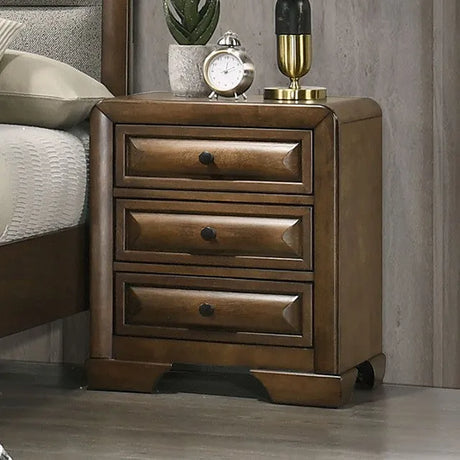 Caerwys Brown/Light Gray 4-Piece Queen Bedroom Set by Furniture of America at Eve Furniture