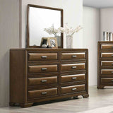 Caerwys Brown/Light Gray 5-Piece Queen Bedroom Set by Furniture of America at Eve Furniture