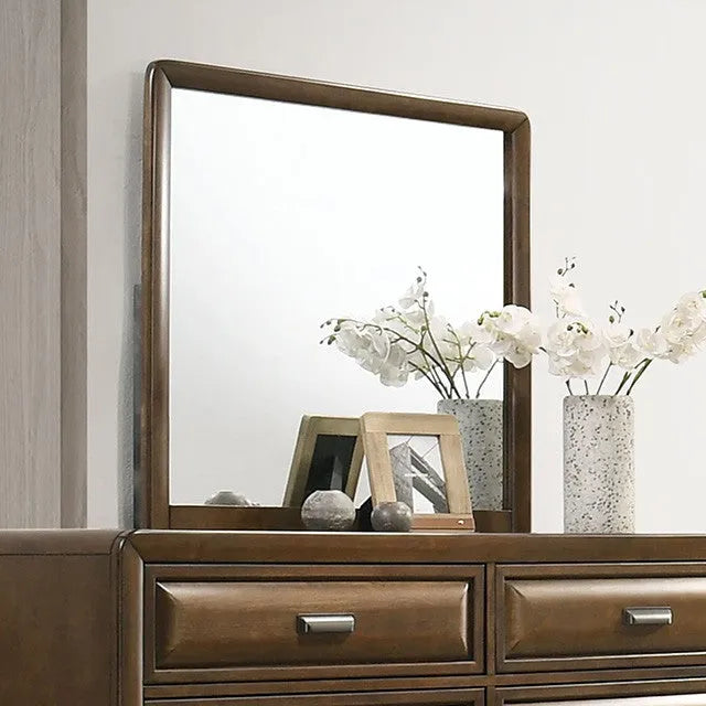 Caerwys Brown/Light Gray 5-Piece Queen Bedroom Set by Furniture of America at Eve Furniture