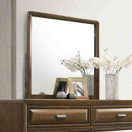 Caerwys Brown/Light Gray 5-Piece Queen Bedroom Set by Furniture of America at Eve Furniture