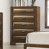 Caerwys Brown/Light Gray 5-Piece Queen Bedroom Set by Furniture of America at Eve Furniture