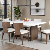 Caerwys Brown/White Dining Table