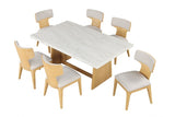 Caerwys Natural 7-Piece Dining Room Set by Furniture of America at Eve Furniture