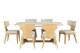 Caerwys Natural 7-Piece Dining Room Set by Furniture of America at Eve Furniture