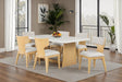 Caerwys Natural 7-Piece Dining Room Set by Furniture of America at Eve Furniture