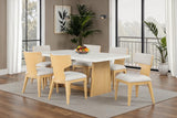 Caerwys Natural 7-Piece Dining Room Set by Furniture of America at Eve Furniture