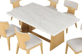 Caerwys Natural/White Dining Table
