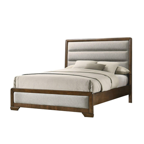 Caerwys Brown/Light Gray Queen Bed by Furniture of America at Eve Furniture