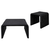 Cahya Black 2-Piece Rattan Coffee and End Table Set by Coaster at Eve Furniture