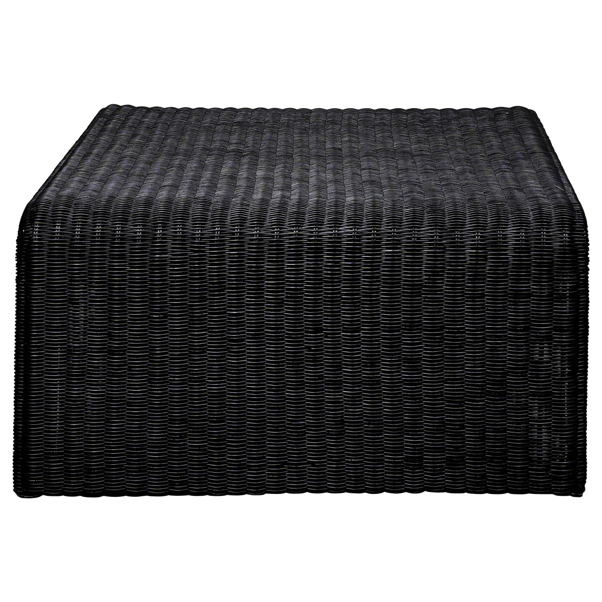 Cahya Black 2-Piece Rattan Coffee and End Table Set by Coaster at Eve Furniture