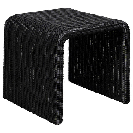 Cahya Black 3-Piece Rattan Coffee and End Table Set by Coaster at Eve Furniture