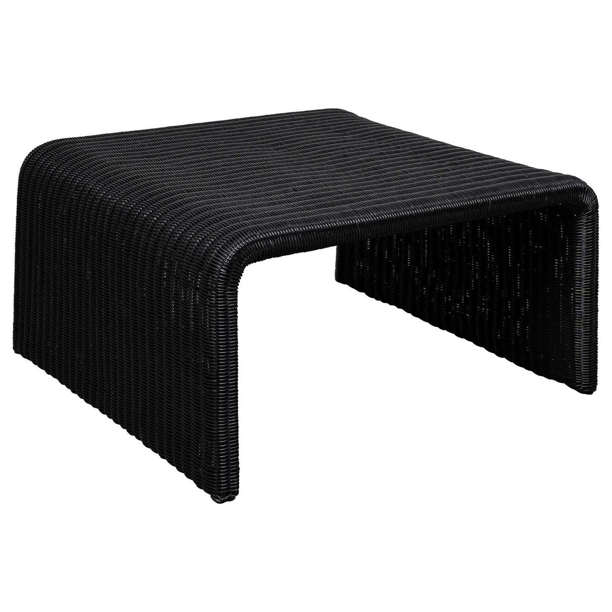 Cahya Black 3-Piece Rattan Coffee and End Table Set by Coaster at Eve Furniture