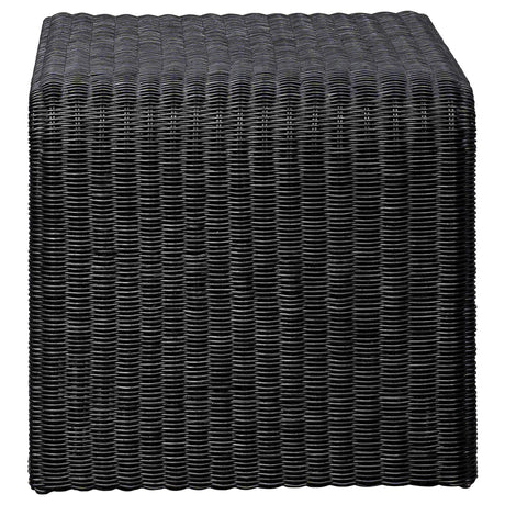Cahya Black 3-Piece Rattan Coffee and End Table Set by Coaster at Eve Furniture
