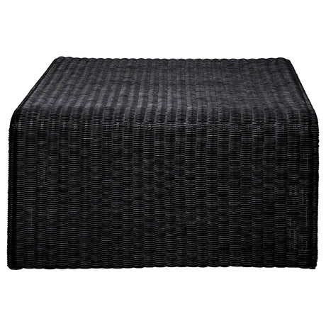 Cahya Black 3-Piece Rattan Coffee and End Table Set by Coaster at Eve Furniture