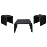 Cahya Black 3-Piece Rattan Coffee and End Table Set by Coaster at Eve Furniture