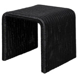 Cahya Black Woven Rattan Sqaure End Table by Coaster at Eve Furniture