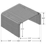 Cahya Black Woven Rattan Sqaure End Table by Coaster at Eve Furniture