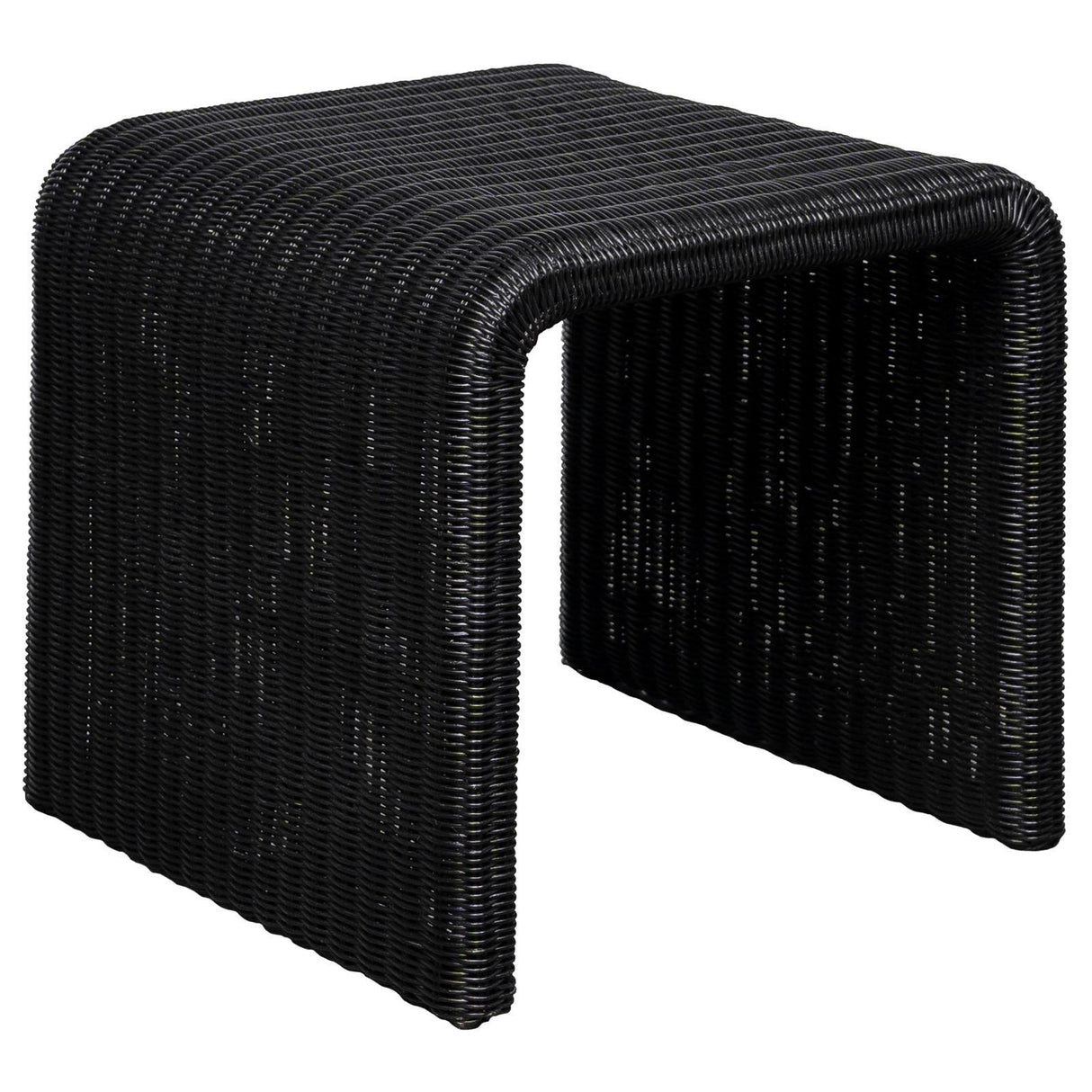 Cahya Black Woven Rattan Sqaure End Table by Coaster at Eve Furniture