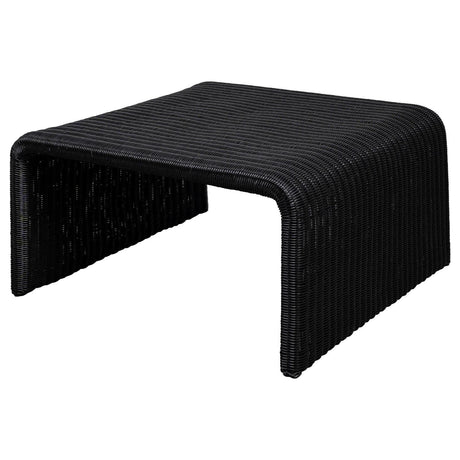 Cahya Woven Rattan Sqaure Coffee Table Black by Coaster at Eve Furniture