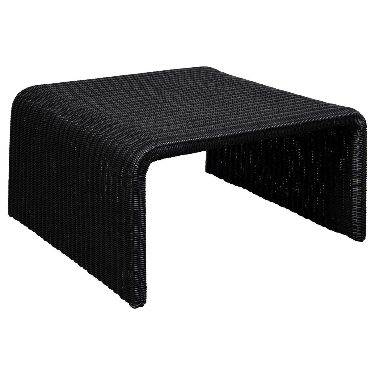 Cahya Woven Rattan Sqaure Coffee Table Black by Coaster at Eve Furniture
