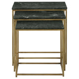 Caine 3-Piece Nesting Table with Marble Top