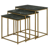 Caine 3-Piece Nesting Table with Marble Top