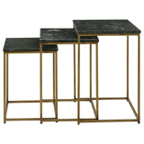 Caine 3-Piece Nesting Table with Marble Top