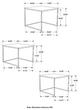 Medora White 3-piece Marble Top Nesting Table Set by Coaster at Eve Furniture