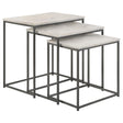 Medora White 3-piece Marble Top Nesting Table Set by Coaster at Eve Furniture