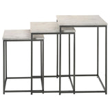 Medora White 3-piece Marble Top Nesting Table Set by Coaster at Eve Furniture