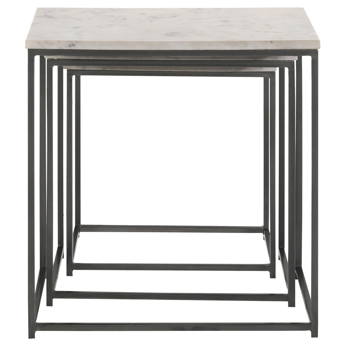 Medora White 3-piece Marble Top Nesting Table Set by Coaster at Eve Furniture