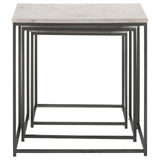 Medora White 3-piece Marble Top Nesting Table Set by Coaster at Eve Furniture
