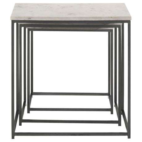Medora White 3-piece Marble Top Nesting Table Set by Coaster at Eve Furniture