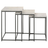 Medora White 3-piece Marble Top Nesting Table Set by Coaster at Eve Furniture