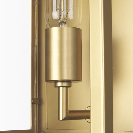 Cairn Brushed Gold Metal w/ Glass 1-Light Wall Sconce by Mercana at Eve Furniture