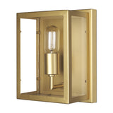 Cairn Brushed Gold Metal w/ Glass 1-Light Wall Sconce by Mercana at Eve Furniture