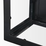 Cairn Matte Black Metal w/ Glass 1-Light Wall Sconce by Mercana at Eve Furniture