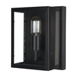 Cairn Matte Black Metal w/ Glass 1-Light Wall Sconce by Mercana at Eve Furniture