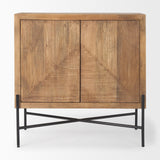 Cairo 2 Door Wood and Metal Cabinet by Mercana at Eve Furniture