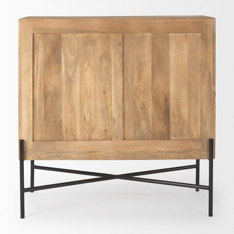 Cairo 2 Door Wood and Metal Cabinet by Mercana at Eve Furniture