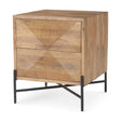 Cairo 22.0L x 22.0W x 26.0H Wood 2 Drawer Accent table by Mercana at Eve Furniture