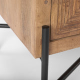 Cairo 36.0L x 19.5W x 36.0H 2 Door Wood and Metal Cabinet by Mercana at Eve Furniture