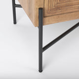 Cairo 36.0L x 19.5W x 36.0H 2 Door Wood and Metal Cabinet by Mercana at Eve Furniture