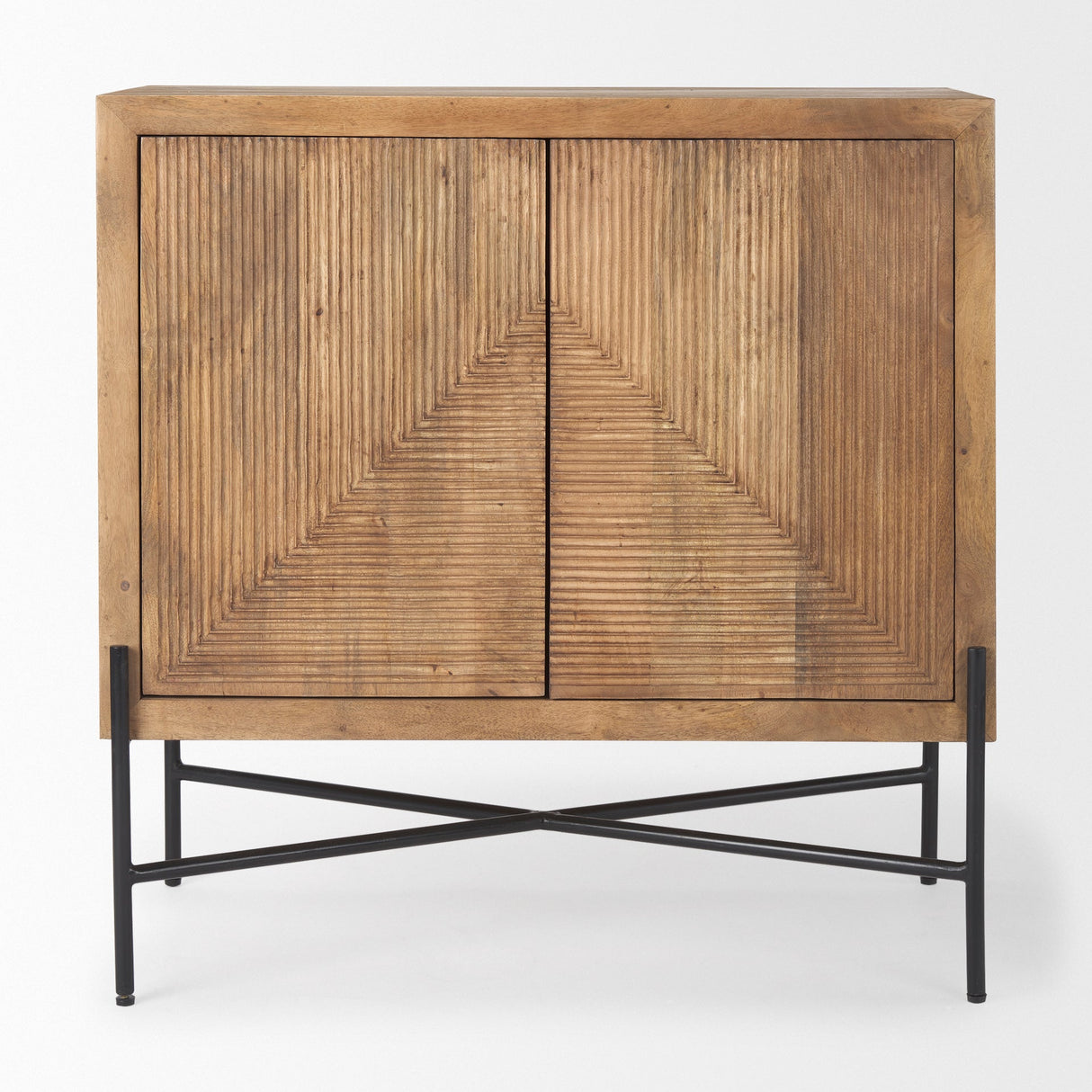 Cairo 36.0L x 19.5W x 36.0H 2 Door Wood and Metal Cabinet by Mercana at Eve Furniture