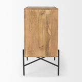 Cairo 36.0L x 19.5W x 36.0H 2 Door Wood and Metal Cabinet by Mercana at Eve Furniture